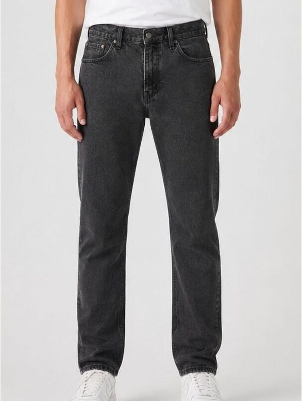 Levi's 505 Men's W30 L30 Black Jeans Straight Leg Washed Charcoal Denim 30x30